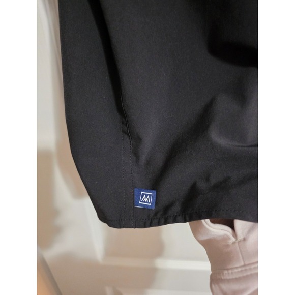 Mizzen+Main Shirt Mens Large Black Leeward Trim Fit Short Sleeve Performance - Picture 4 of 8